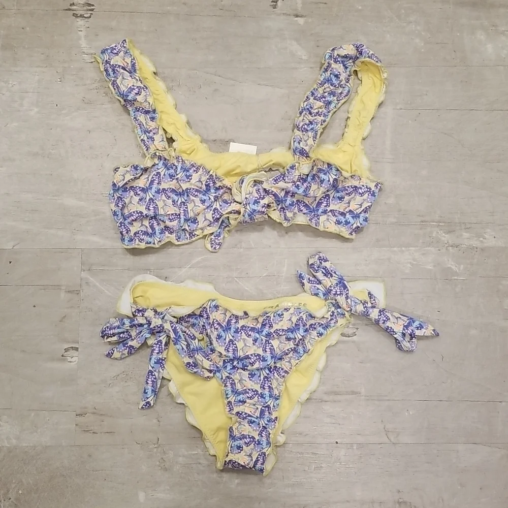 💕FRANKIE'S💕 Colby Bikini Set Monarch Butterflies Medium M NWT
